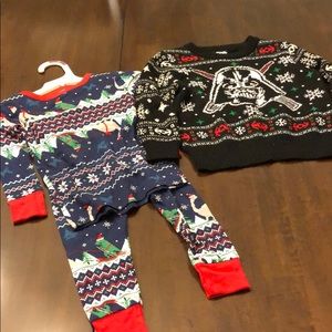 Star Wars Christmas Sweater and Cat and Jack PJs